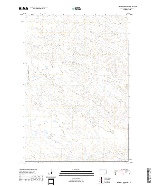 Antelope Creek West topographic map thumbnail