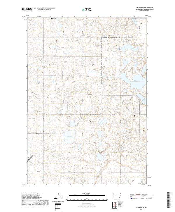 Arlington NE topographic map thumbnail