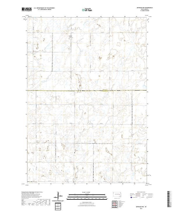 Artesian NW topographic map thumbnail