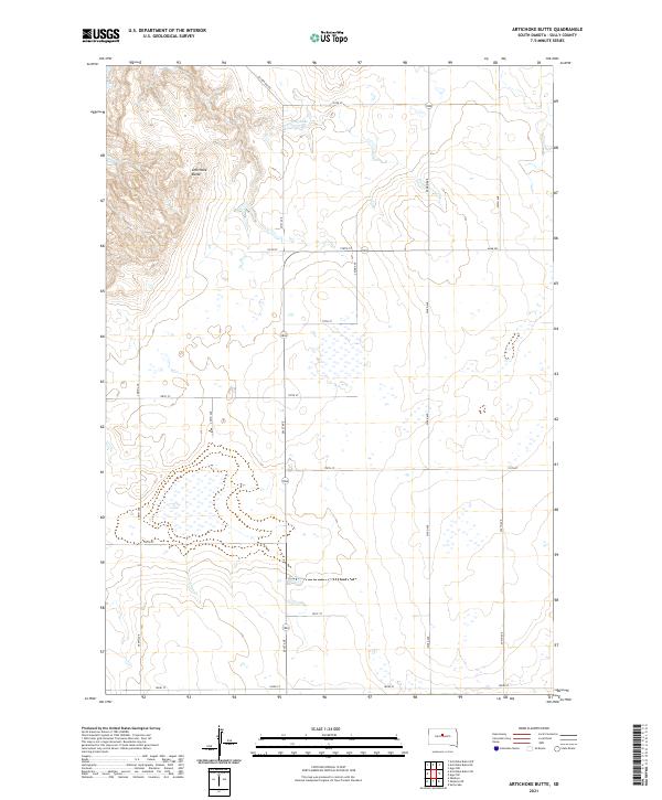 Artichoke Butte topographic map thumbnail