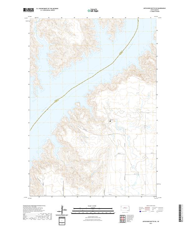 Artichoke Butte SW topographic map thumbnail