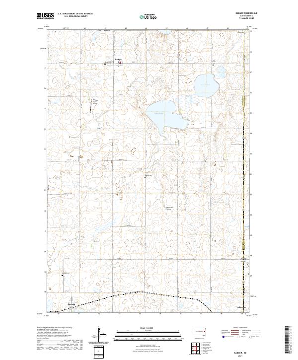 Badger topographic map thumbnail