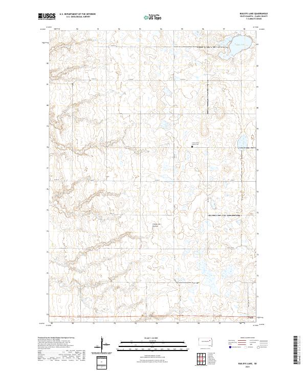 Baileys Lake topographic map thumbnail