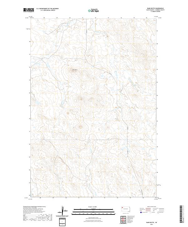 Bams Butte topographic map thumbnail