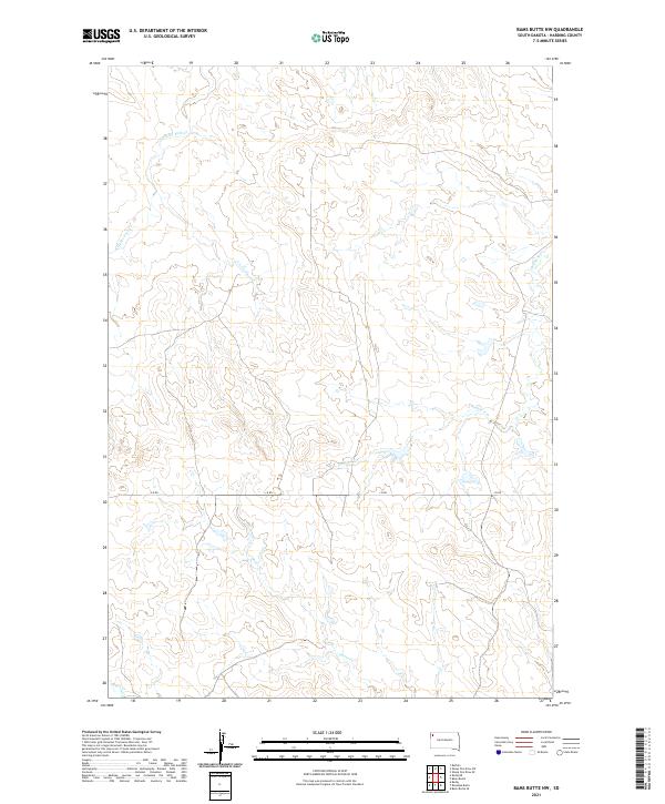 Bams Butte NW topographic map thumbnail