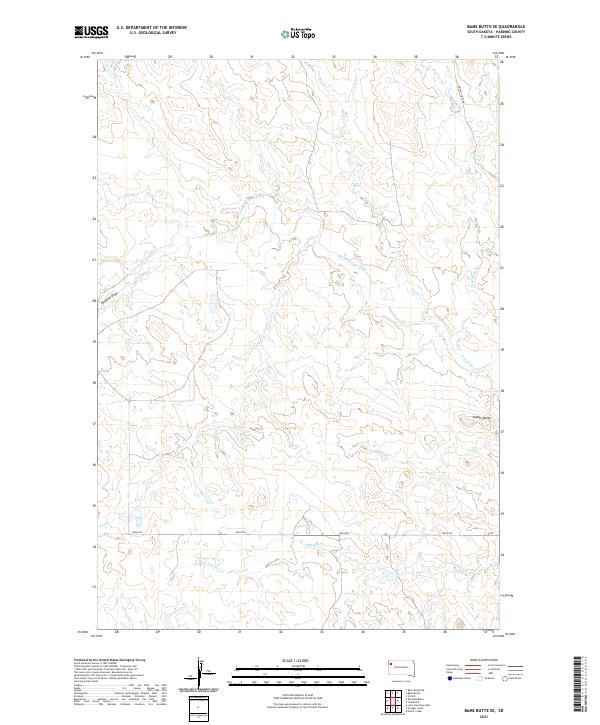 Bams Butte SE topographic map thumbnail