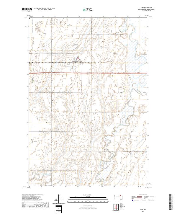 Bath topographic map thumbnail