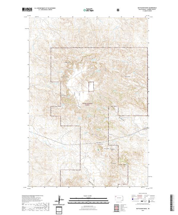 Battleship Rock topographic map thumbnail