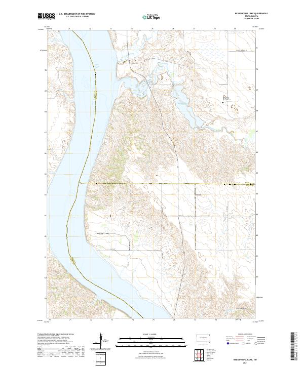 Bedashosha Lake topographic map thumbnail