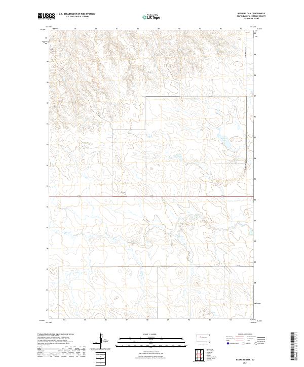 Bedners Dam topographic map thumbnail