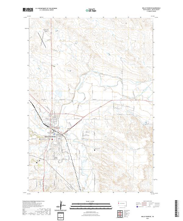Belle Fourche topographic map thumbnail