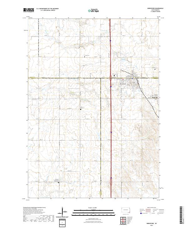 Beresford topographic map thumbnail