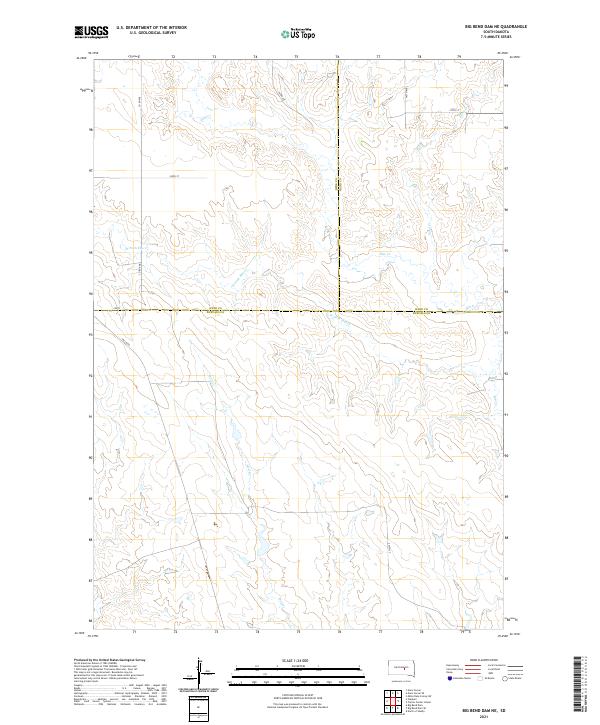 Big Bend Dam NE topographic map thumbnail