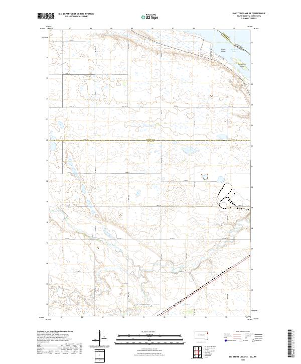 Big Stone Lake SE topographic map thumbnail