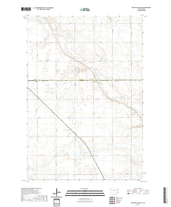 Big Stone Lake SW topographic map thumbnail