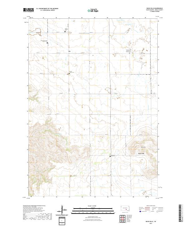 Bijou Hills topographic map thumbnail