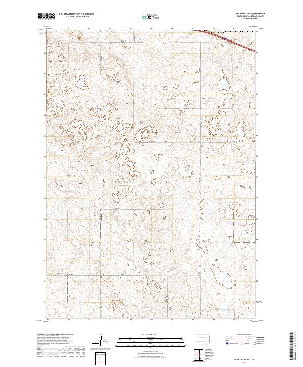 Bijou Hills NE topographic map thumbnail