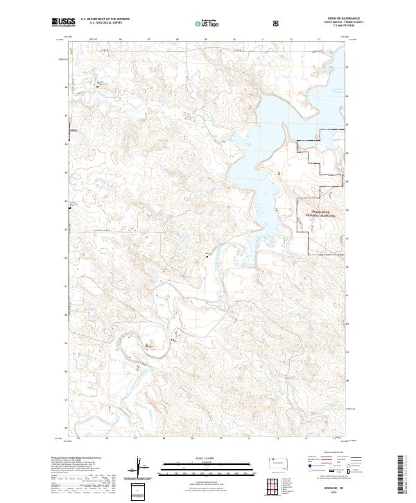 Bison NE topographic map thumbnail