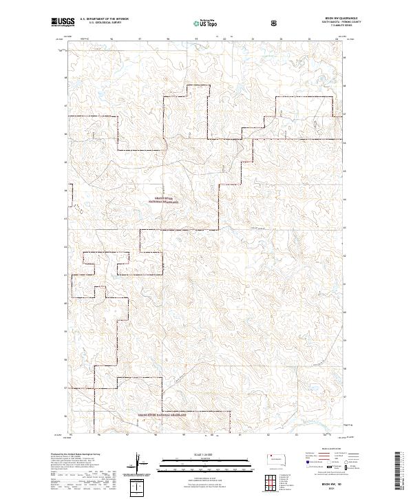 Bison NW topographic map thumbnail