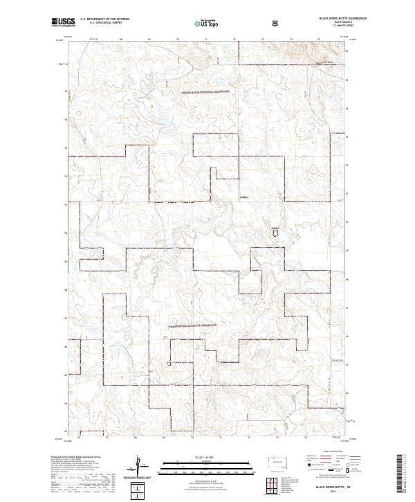 Black Horse Butte topographic map thumbnail