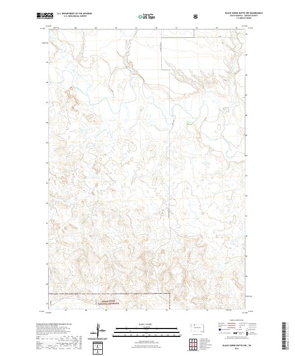 Black Horse Butte NW topographic map thumbnail