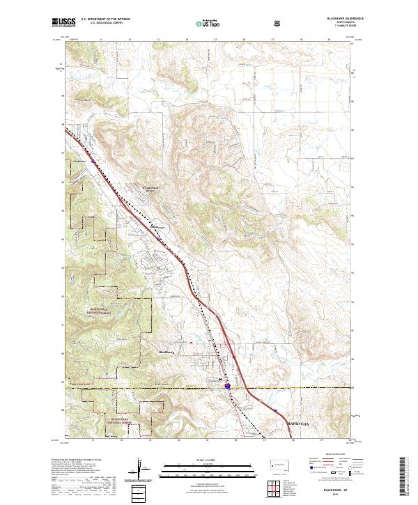 Blackhawk topographic map thumbnail