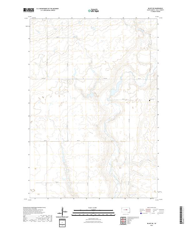 Blunt NE topographic map thumbnail
