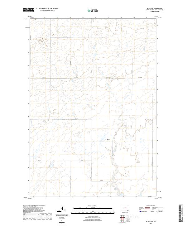 Blunt NW topographic map thumbnail