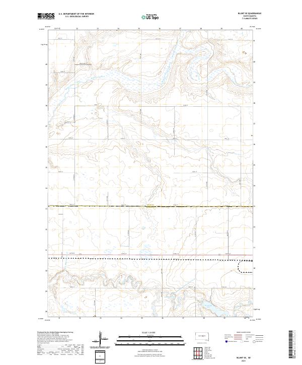 Blunt SE topographic map thumbnail