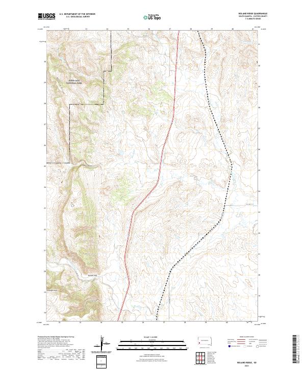 Boland Ridge topographic map thumbnail