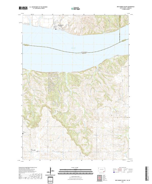Bon Homme Colony topographic map thumbnail