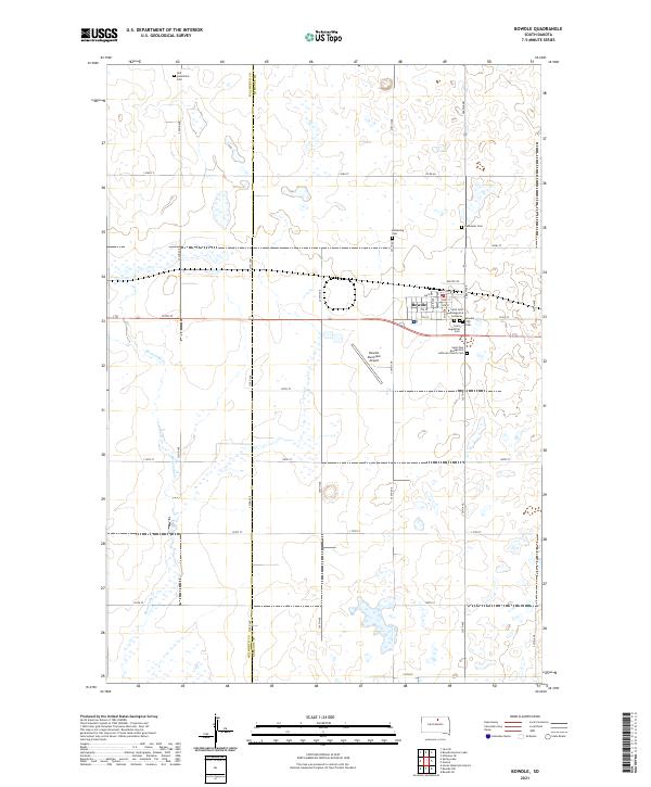 Bowdle topographic map thumbnail