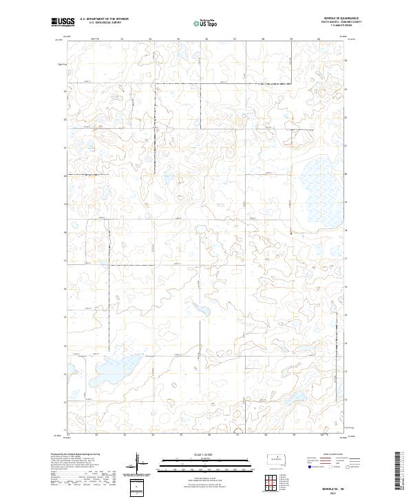 Bowdle SE topographic map thumbnail