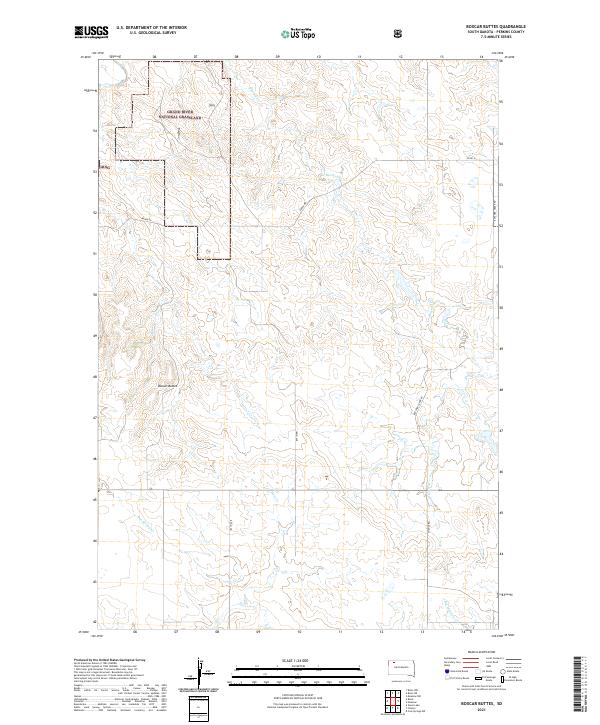 Boxcar Buttes topographic map thumbnail