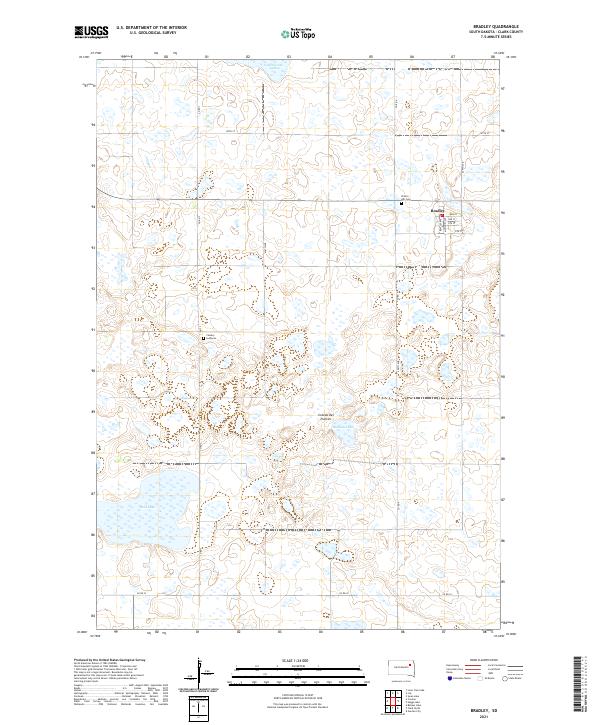 Bradley topographic map thumbnail