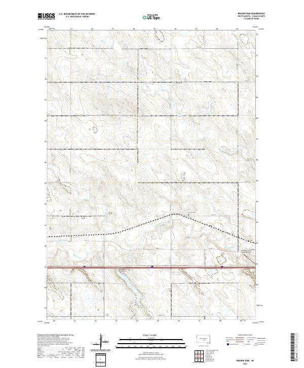 Brakke Dam topographic map thumbnail