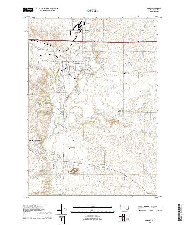 Brandon topographic map thumbnail