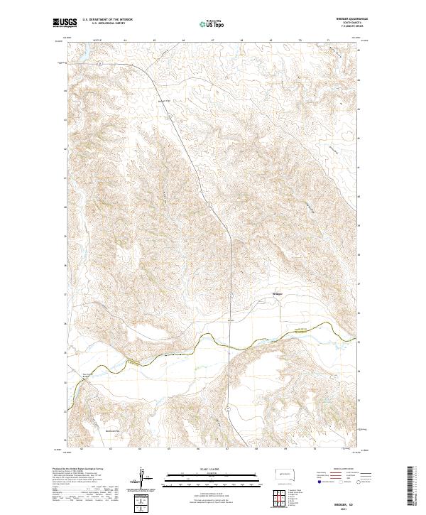 Bridger topographic map thumbnail