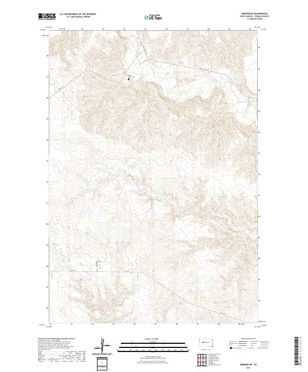 Bridger NE topographic map thumbnail