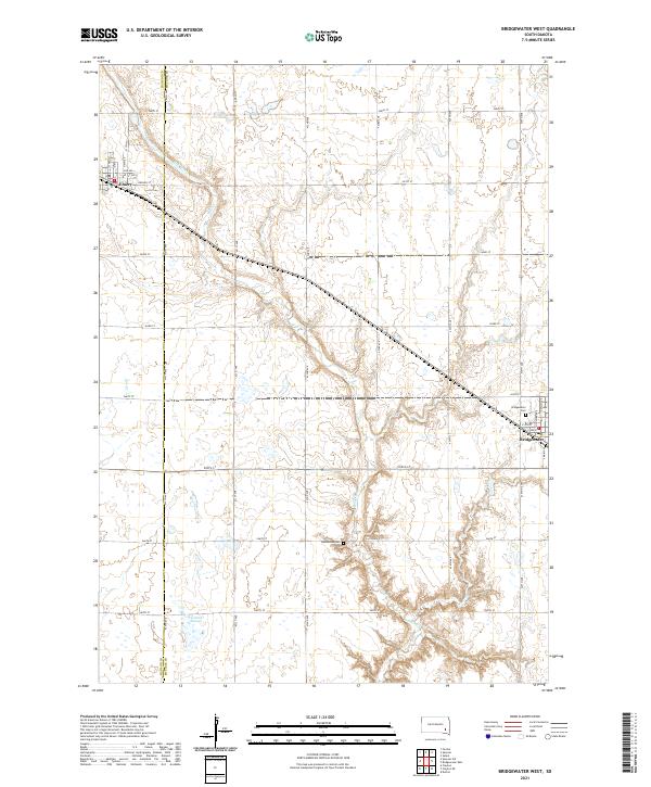 Bridgewater West topographic map thumbnail
