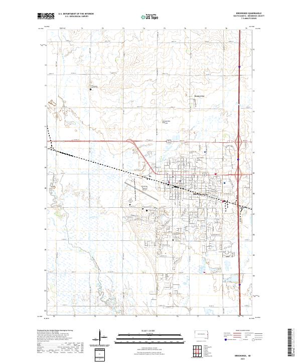 Brookings topographic map thumbnail