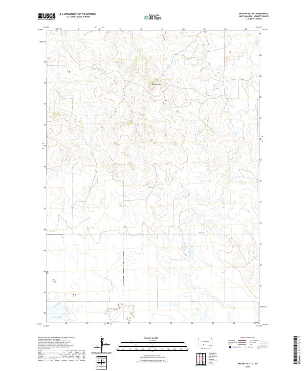 Brushy Butte topographic map thumbnail
