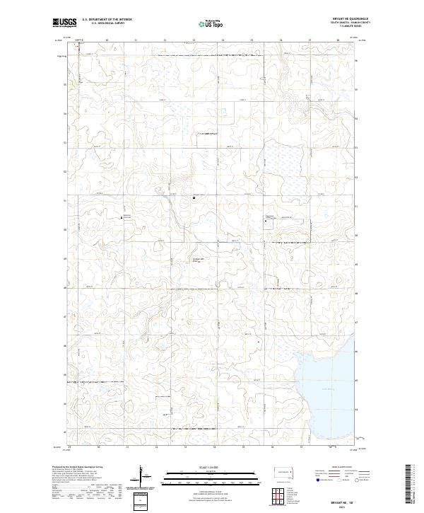 Bryant NE topographic map thumbnail