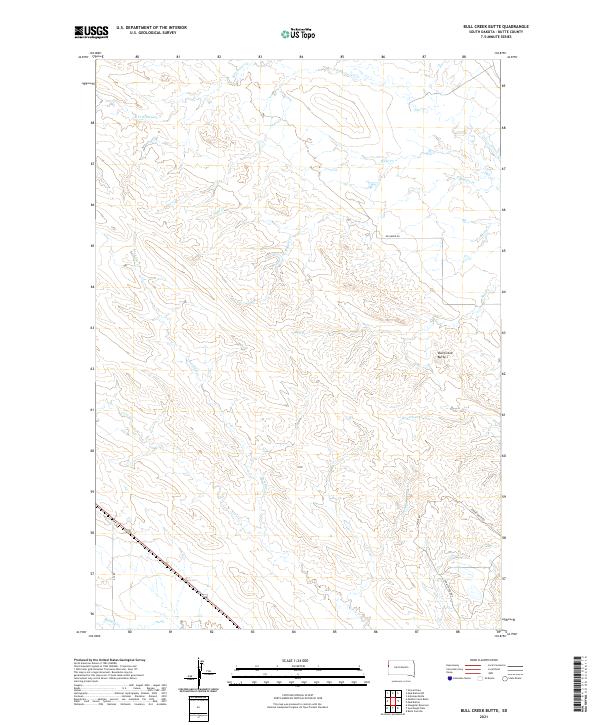 Bull Creek Butte topographic map thumbnail