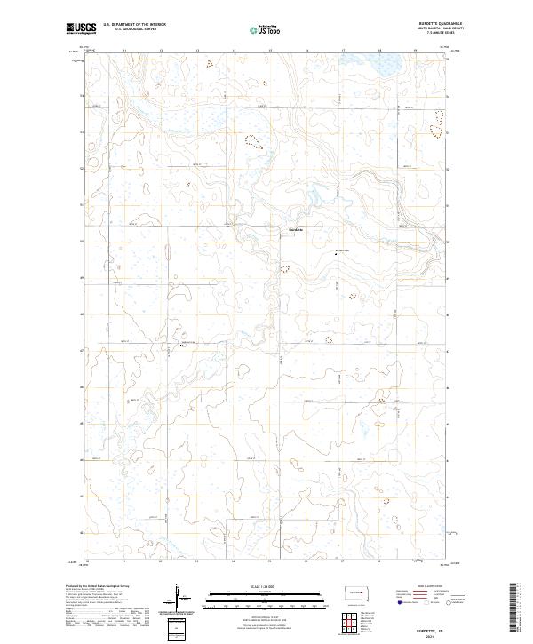 Burdette topographic map thumbnail