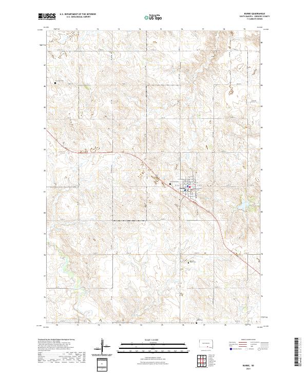 Burke topographic map thumbnail