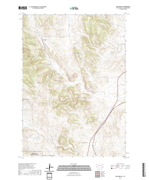 Butcher Hill topographic map thumbnail