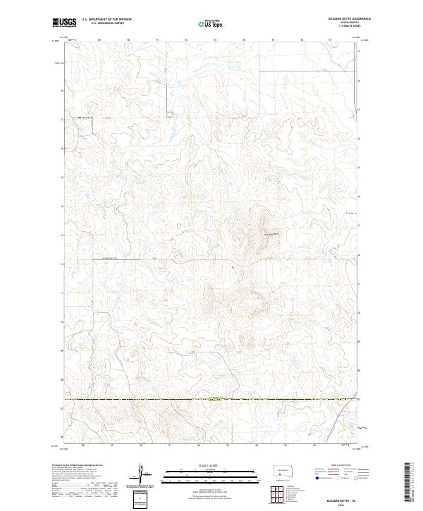 Buzzard Butte topographic map thumbnail