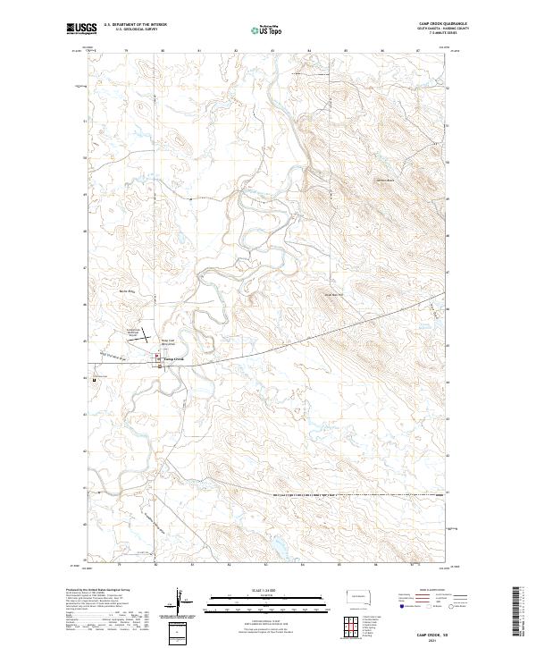 Camp Crook topographic map thumbnail