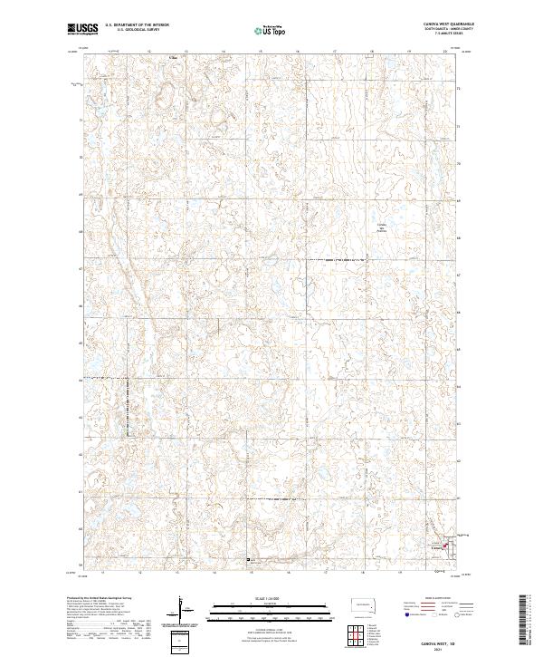 Canova West topographic map thumbnail